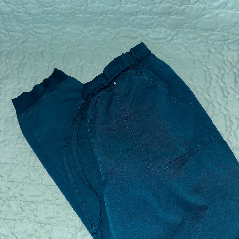 Teal Drawstring Scrub Pants